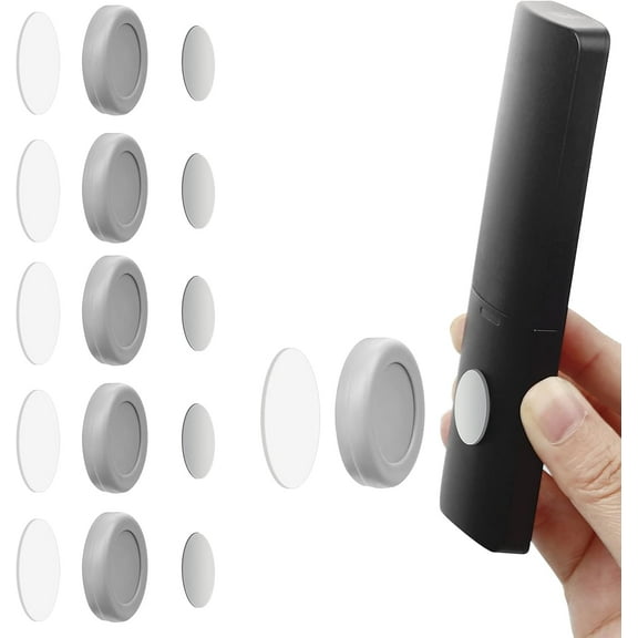 WALLFID 5-Pack Magnetic Remote Control Wall Mount Holders, Hole-Free Phone Organizer