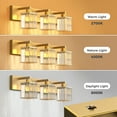 thumbnail image 2 of Briignite 3-Light Stunning Bathroom/Mirror/Bedroom Vanity Light - Dimmable LED, Metal &Crystal Design for Chic Ambiance, 2 of 8