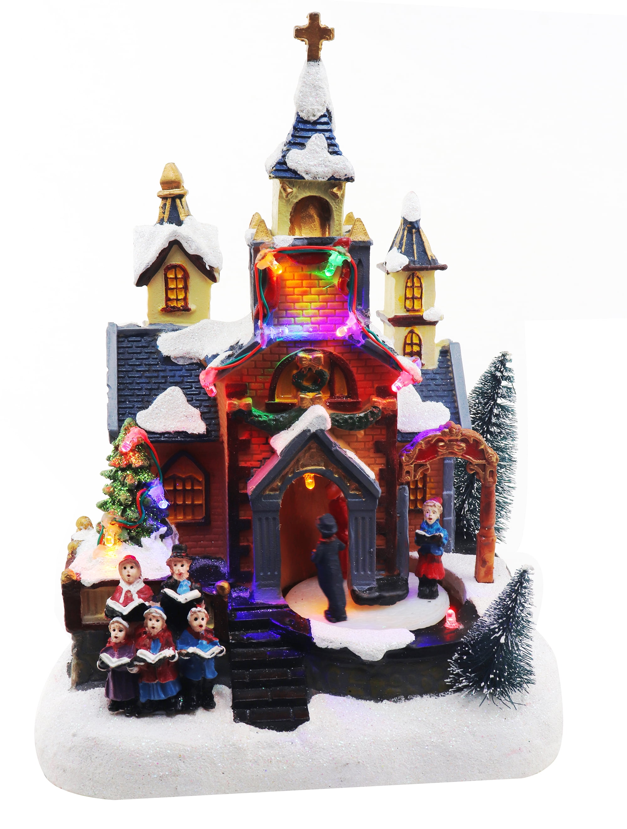 HOMCOM Christmas Village, Choir Animated Winter Wonderland Set