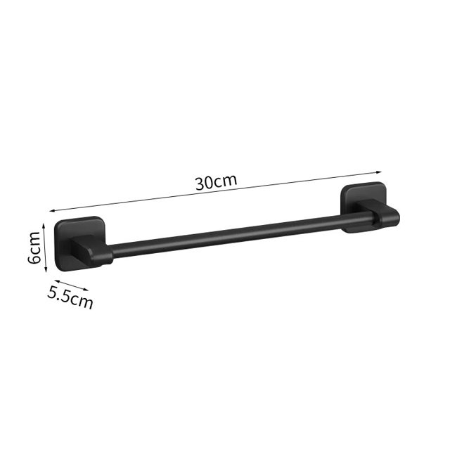 Soporte de toalla autoadhesivo, organizador de toallas de baño, estantes de baño, barra de toalla de mano, espacio de aluminio sin perforación, nuevo