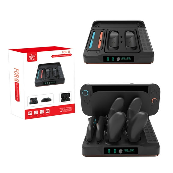 Charging Dock with RGB Lighting for Switch 2 Console For Switch 2/ Switch 2 Pro Controller Fast Charging Base Station