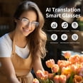 thumbnail image 2 of Unisex AI Translation Smart Glasses - ChatGPT, 164-Language Real-Time Voice/Call, Auto-Tint, Music, Business/Travel/Gift, 2 of 13