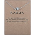 thumbnail image 1 of Circle Crystal Clavicle Chain Card Necklace Personalized Jewelry Gift Holiday Necklace, 1 of 9