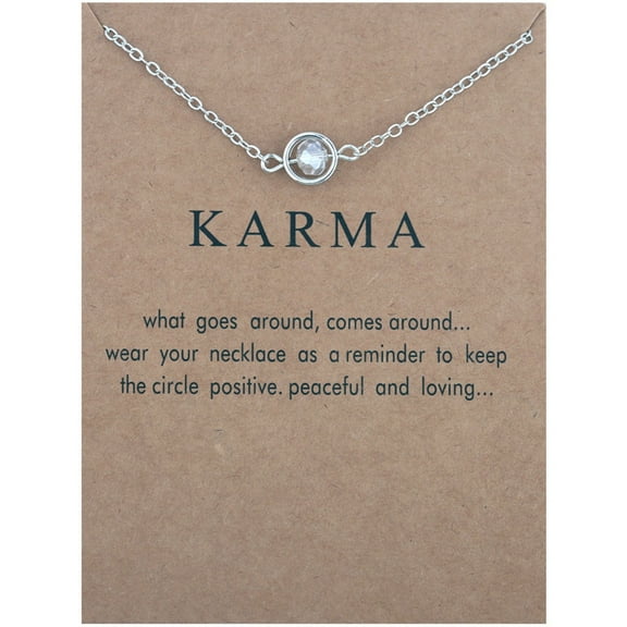 Valentine's Day Gifts for Woman Circle Crystal Clavicle Chain Card Necklace Personalized Jewelry Gift Holiday Necklace Silver One Size