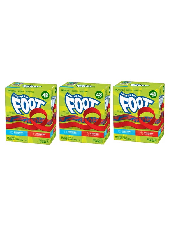 Fruit by the Foot Snacks, Berry Tie-Dye and Strawberry Variety Pack (48 ct.) 3PK