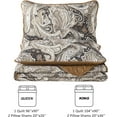 thumbnail image 5 of Quilt Set 3PCS Brown Bohemian Paisley Bedding Set Queen Size Lightweight Adult 90"x 96", 5 of 7