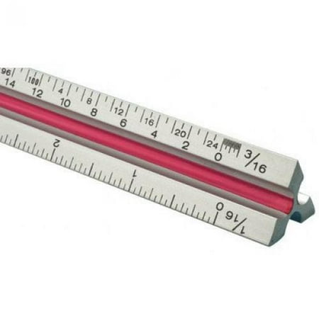 aluminum triangular architect scale, 12" - walmart aluminum triangular architect scale, 12" - walmart