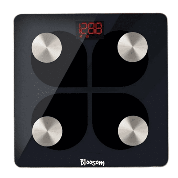 Báscula Bloosom Electrónica Carga Usb Inteligente App Negro