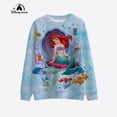 thumbnail image 4 of Jersey deportivo holgado de manga larga con estampado de dibujos animados Y2k de princesas de Disney para mujer, jersey de cuello redondo informal de moda de primavera, 4 of 5