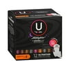 U by Kotex AllNighter Ultra Thin Overnight Pads with Wings, 12 Count
