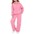 thumbnail image 2 of GiLiling Girls Sweatsuit Two Piece Outfits Hoodie Sweatshirt and Sweatpants Cute Jogger Set Athletic Wear for Kids (Pink, 2-3 Years), 2 of 7