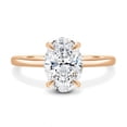 thumbnail image 2 of solitaire jewels 3CT Oval Moissanite Soliatire Engagement Ring For Women, 18K Rose Gold, 2 of 4