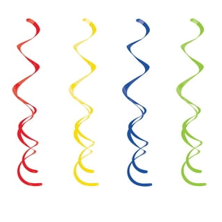 30 Pack Hanging Happy Birthday Swirl Decorations, Party Streamers for  Ceiling (35-38 In)