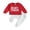Red, variant on Gupgi 2pcs Baby Valentines Day Outfits Boy Girl Letter Print Pullover + Pants