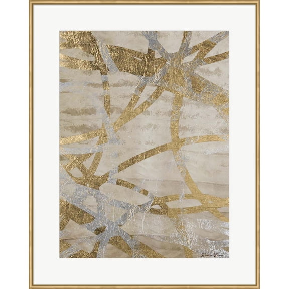 Great Art Now Golden and Silver Rings by Denise Brown, Framed Wall Art, 20W x 25H