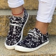 thumbnail image 3 of Oyedens Canvas Shoes for Women Casual Pumpkin Skull Print Low Top Walking Fashion Sneakers, 3 of 7