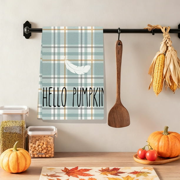Toalla de Cocina de Acción de Gracias | Paño de Cocina de Microfibra Multicolor de 65 X 45 Cm | Paño de Cocina Suave y Absorbente para Fiestas | Paño de Limpieza Duradero y Resistente a Las Manchas |