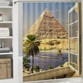thumbnail image 6 of Orinice Egyptian Art Bathroom Decor Set with Hooks, Vibrant Graphic Print Polyester Fabric Shower Curtain for Home Bathroom Decoration 36x72, 6 of 7
