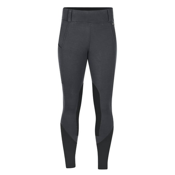 KERRITS Adult Female Sit Tight Wind Pro Knee Patch Winter Riding Tights, Color: Black, Size: M (50240BLKM)