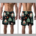 thumbnail image 3 of luoweisi Men's Beach Shorts Quick Dry Swim Trunks with Mesh Lining Christmas Tree M, 3 of 5