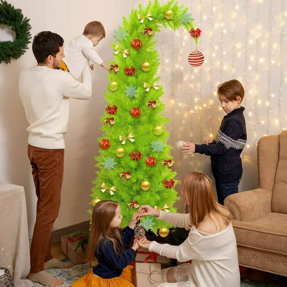 FYHALE Christmas Decorations - Whimsical Christmas Tree 3ft Pre-Lit Artificial Tree with LED Lights, Remote Control - Xmas Holiday Decor for Indoor Home Living Room Office