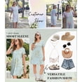 thumbnail image 6 of Avidlove Bamboo Viscose Nightgowns for Women Ruffled Short Sleeve Sleepshirts Daisy Print Pajamas Dress with Chest Pocekts S-3XL, 6 of 6