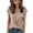 Khaki #32, variant on Women Blouses Batwing Sleeve Cross Wrap Hem Short Sleeves Shirts Waffle Trend Business Casual Tops Vermilion S