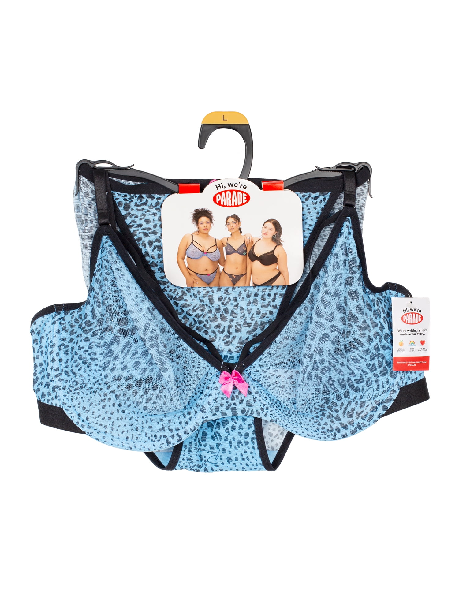 Parade Mesh Underwire Bra and Cheeky Set, Sizes XS to 3XL