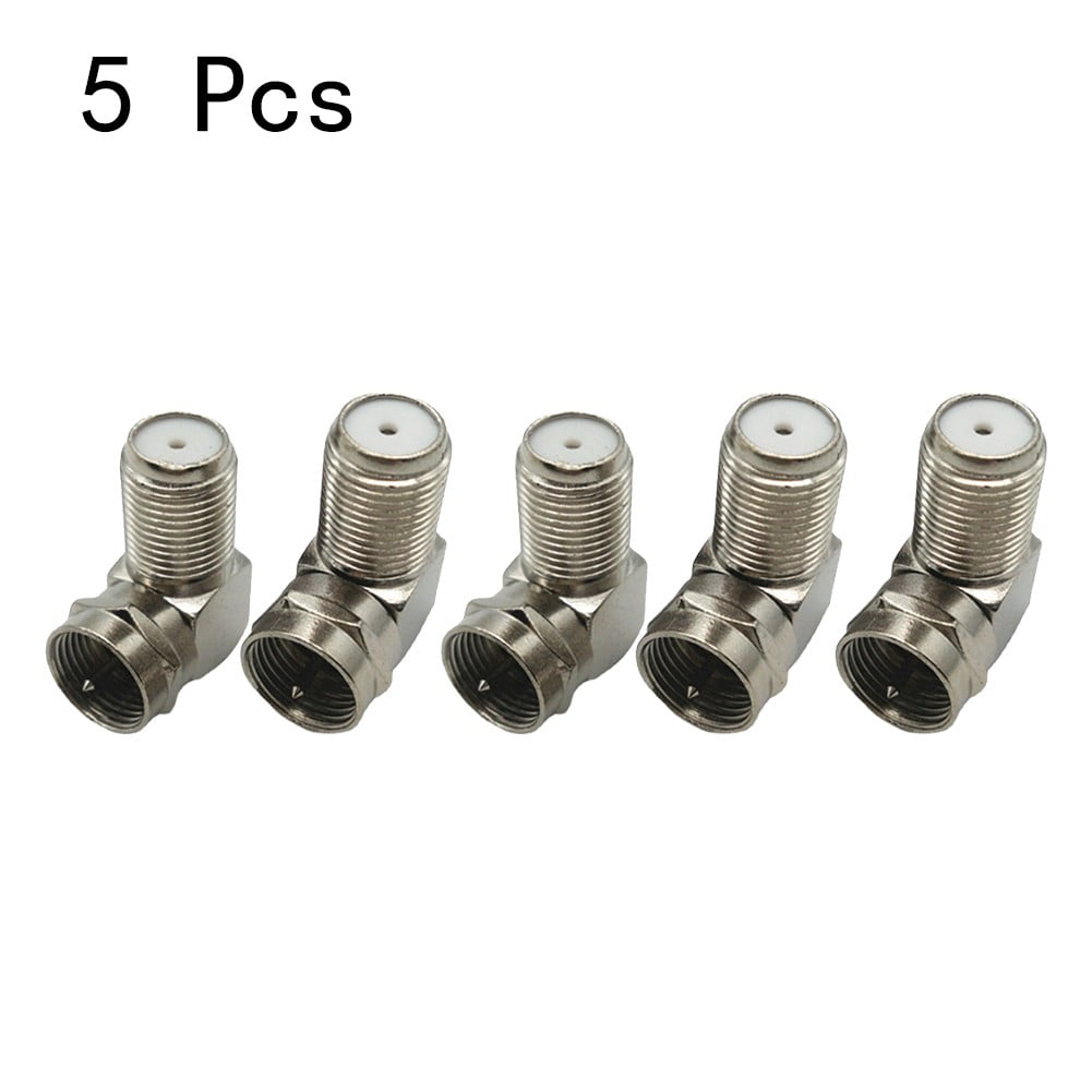 F male to F female Adapter 90 degrees Cable TV Coaxial Coax Connector Adapter