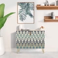 thumbnail image 2 of PixonSign Sideboard Buffet Cabinet, Kitchen Storage Cabinet with 2 Doors, Colorful Blue Geometric Patterns, Cupboard Console Table for Dining Room - 35" L x 18" W x 29" H, 2 of 5