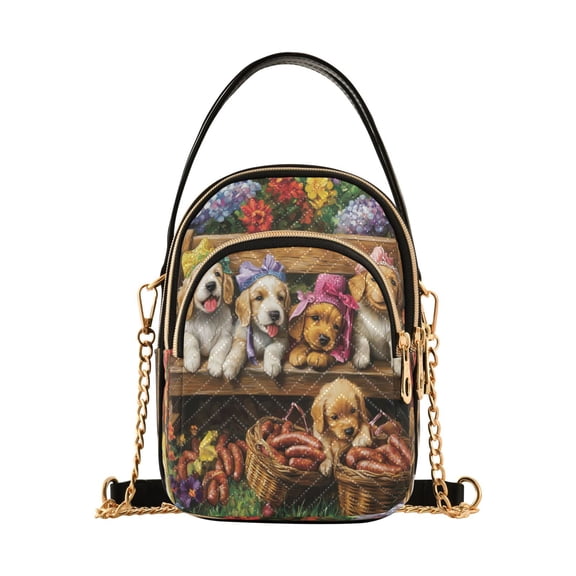 Cross Body Fashion Shoulder Waist Purse Bags Puppy Picnic Party Pocket Handbags