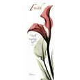 thumbnail image 3 of Koetsier, Albert 7x14 Black Modern Framed Museum Art Print Titled - Calla Lily in Red - Faith, 3 of 5