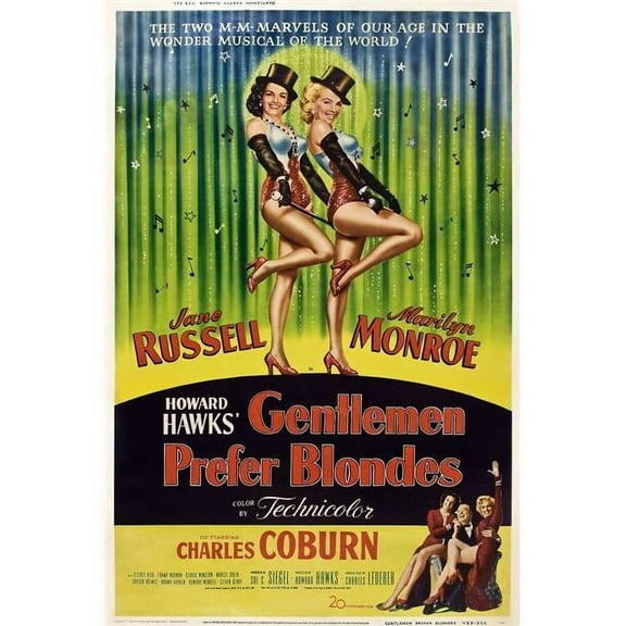 Everett Collection  Gentlemen Prefer Blondes Movie Poster Masterprint - 11 x 17
