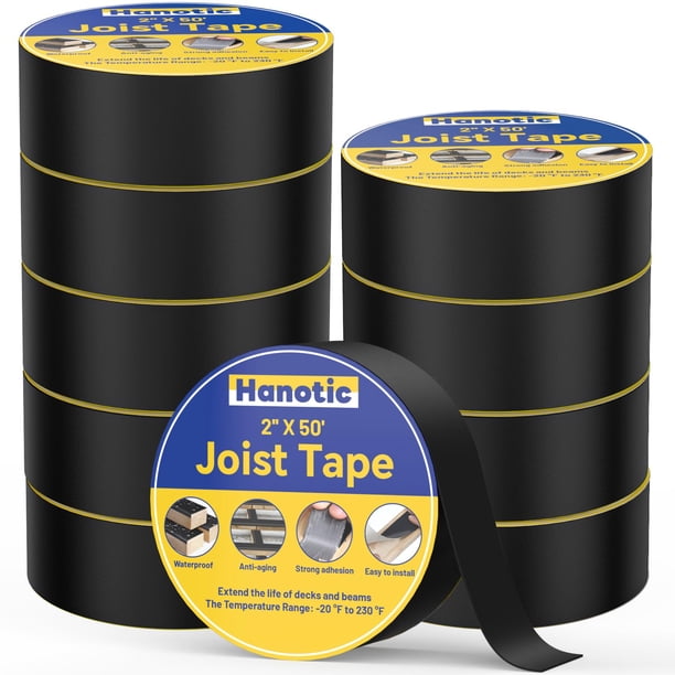 Cinta adhesiva Hanotic para viguetas, impermeable, 5 cm x 15 m, 10 rollos