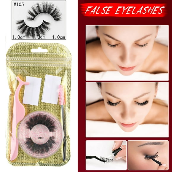 Xihbxyly Pestañas Autoadhesivas Reutilizables con Diseño 3D, Tiras Adhesivas Rápidas y Rizador de Pestañas, Suaves, Cómodas y de Fácil Aplicación, Ideales para Fiestas, Bodas y Uso Diario. Regalo Per