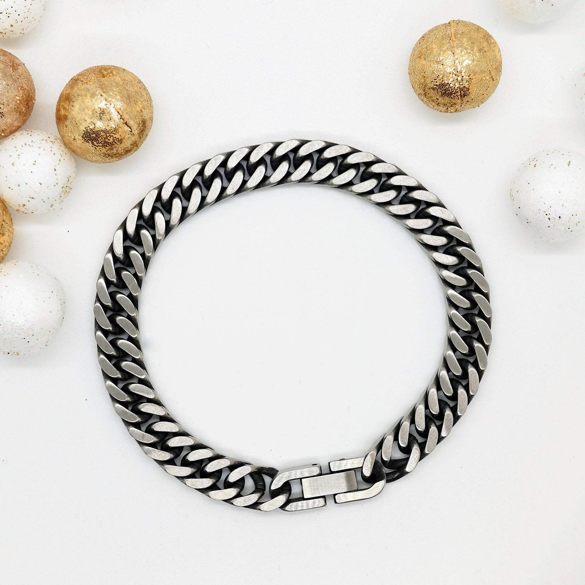 Waiter Cuban Link Chain Bracelet - Ill Become Waiter or Die Trying - Inspirational Jewelry for Mens Birthday Gift