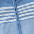 thumbnail image 7 of Ashirexll Boys Striped Knit Jacket for 1-8 Years Fall Winter Soft Long Sleeve Zipper Fleece Casual Outwear Tops, 7 of 7