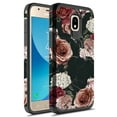 thumbnail image 1 of Samsung Galaxy J7 V 2nd Gen/J7 Refine/J7 Top/J7 Star/J7 Aura/7 Crown/J7 2018 / J7 Eon / J7 Aero Case, Rosebono Fashion Hybrid Graphic Colorful Armor Case for SM-J737 (Black Marble Flower), 1 of 5