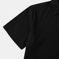 thumbnail image 6 of ZZHZGZ Late July Black T Shirts for Men Pack Male Solid Color Jacquard Striped Shirt Pure Short Sleeve Lapel Button down Shirt 4Th of July Mens Denim Shirts S, 6 of 8
