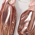 thumbnail image 6 of Krdevn Unisex Kids Metallic Shiny Zip Jacket, Lapel Collar Long Sleeve Fashion Casual Coat Trendy Boys Girls Coat for Spring Fall,Pink, 6 of 9