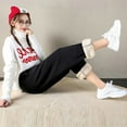 thumbnail image 2 of OGLCCG Womens Sherpa Lined Sweatpants Winter Thick Warm Drawstring Athletic Jogger Fleece Pants Casual Loose Lounge Pants with Pockets, 2 of 3