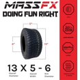 thumbnail image 2 of MASSFX 13x5.00-6 front or rear Turf Tire for outdoor power equipment and lawn mowers, 4-Ply with rectangular tread for excellent traction and easy cleaning, Non-highway use only, 13/5-6,13x5x6  3Pack, 2 of 8
