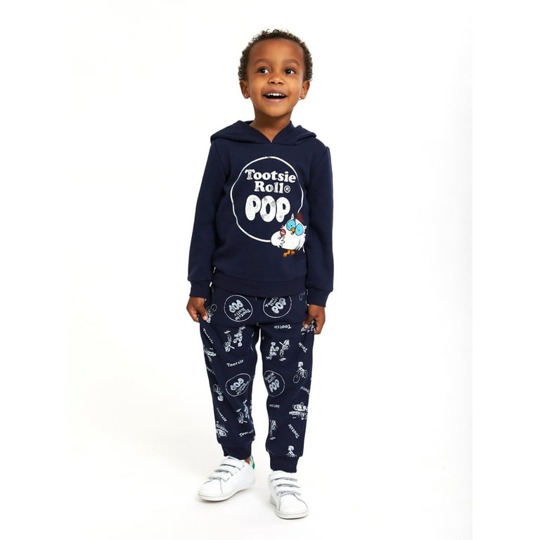 Tootsie Roll Pop Toddler Boy Fleece Hoodie Outfit Set Sizes 12M