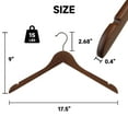 thumbnail image 7 of BP4U 12-Pack Premium Wooden Coat Hangers, Heavy-Duty Solid Wood Non-Slip Shirt Hangers with 360° Swivel Hook for Jackets, Suits, Shirts, Skirts(Walnut), 7 of 7