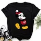 thumbnail image 1 of Camiseta de Mickey Minnie Mouse, camiseta con estampado de sombrero de Navidad, camiseta de moda para mujer, ropa femenina, camiseta Kawaii de Disney, 1 of 5