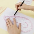 thumbnail image 2 of Yammee DIY Craft Sewing Tool for Beginner Tailors French Curved Ruler Measure Ruler, 2 of 12