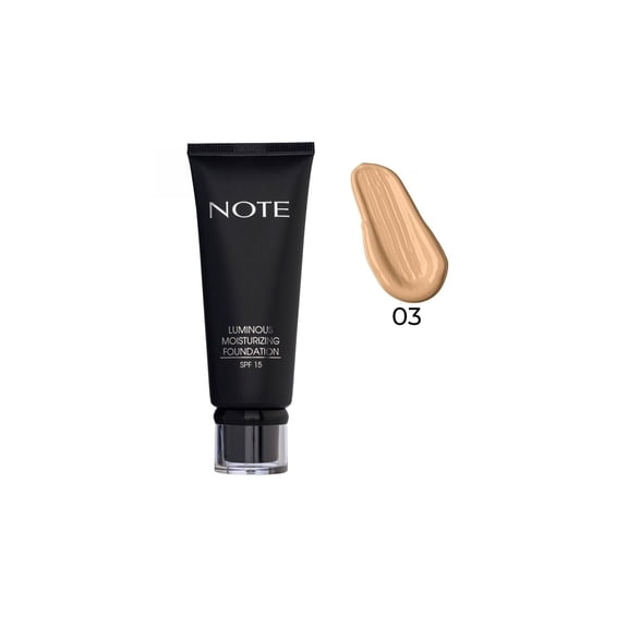 Note Cosmetics Luminous Moisturizing Foundation 03 Medium Beige
