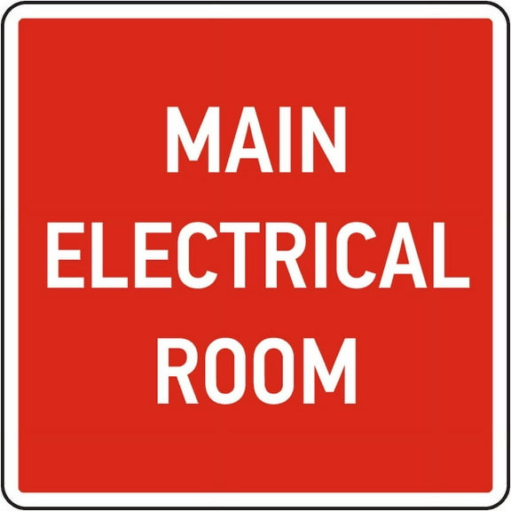 Vinyl Stickers - Main Electrical Room Sign - Safety and Warning Warehouse Signs Stickers - 3.5" x 5" - 3 Pack