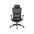 thumbnail image 2 of Lorell High Back Mesh Chair w/ Headrest - Black Seat - Black Back - 5-star..., 2 of 5