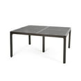 thumbnail image 5 of Square Aluminum Dining Table | Sets a Festive Mood for Outdoor Events | Rust-Resistant Material | Handmade Look with Woven Details, 5 of 5